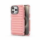 For iPhone 15 Pro Max High Transparency TPU Hybrid PC Airbag Phone Case(Peach Red) - 1