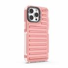 For iPhone 15 Pro Max High Transparency TPU Hybrid PC Airbag Phone Case(Peach Red) - 3