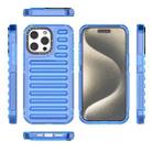 For iPhone 15 Pro Max High Transparency TPU Hybrid PC Airbag Phone Case(Transparent Blue) - 2