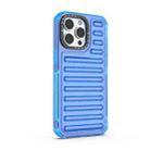 For iPhone 15 Pro Max High Transparency TPU Hybrid PC Airbag Phone Case(Transparent Blue) - 3