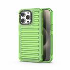 For iPhone 15 Pro Max High Transparency TPU Hybrid PC Airbag Phone Case(Transparent Green) - 1