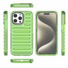 For iPhone 15 Pro Max High Transparency TPU Hybrid PC Airbag Phone Case(Transparent Green) - 2