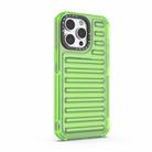 For iPhone 15 Pro Max High Transparency TPU Hybrid PC Airbag Phone Case(Transparent Green) - 3