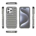 For iPhone 15 Pro High Transparency TPU Hybrid PC Airbag Phone Case(Transparent Black) - 2