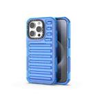 For iPhone 15 Pro High Transparency TPU Hybrid PC Airbag Phone Case(Transparent Blue) - 1