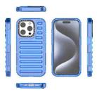 For iPhone 15 Pro High Transparency TPU Hybrid PC Airbag Phone Case(Transparent Blue) - 2