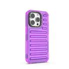 For iPhone 15 Pro High Transparency TPU Hybrid PC Airbag Phone Case(Transparent Purple) - 3