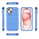 For iPhone 15 High Transparency TPU Hybrid PC Airbag Phone Case(Transparent Blue) - 2