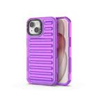 For iPhone 15 High Transparency TPU Hybrid PC Airbag Phone Case(Transparent Purple) - 1