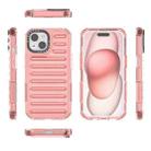 For iPhone 15 High Transparency TPU Hybrid PC Airbag Phone Case(Pink) - 2