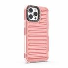 For iPhone 13 Pro Max High Transparency TPU Hybrid PC Airbag Phone Case(Peach Red) - 3