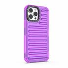 For iPhone 13 Pro Max High Transparency TPU Hybrid PC Airbag Phone Case(Transparent Purple) - 3