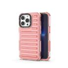 For iPhone 13 Pro High Transparency TPU Hybrid PC Airbag Phone Case(Peach Red) - 1
