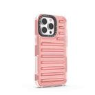 For iPhone 13 Pro High Transparency TPU Hybrid PC Airbag Phone Case(Peach Red) - 3