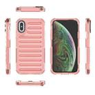 For iPhone XS / X High Transparency TPU Hybrid PC Airbag Phone Case(Peach Red) - 2