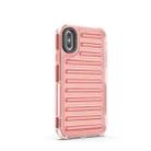 For iPhone XS / X High Transparency TPU Hybrid PC Airbag Phone Case(Peach Red) - 3