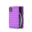 For iPhone XS / X High Transparency TPU Hybrid PC Airbag Phone Case(Transparent Purple) - 1