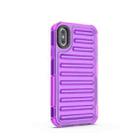 For iPhone XS / X High Transparency TPU Hybrid PC Airbag Phone Case(Transparent Purple) - 3