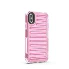 For iPhone XS / X High Transparency TPU Hybrid PC Airbag Phone Case(Pink) - 3