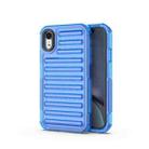 For iPhone XR High Transparency TPU Hybrid PC Airbag Phone Case(Transparent Blue) - 1