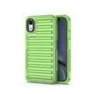 For iPhone XR High Transparency TPU Hybrid PC Airbag Phone Case(Transparent Green) - 1