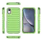 For iPhone XR High Transparency TPU Hybrid PC Airbag Phone Case(Transparent Green) - 2