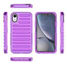 For iPhone XR High Transparency TPU Hybrid PC Airbag Phone Case(Transparent Purple) - 2