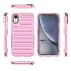 For iPhone XR High Transparency TPU Hybrid PC Airbag Phone Case(Pink) - 2