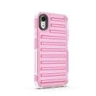 For iPhone XR High Transparency TPU Hybrid PC Airbag Phone Case(Pink) - 3