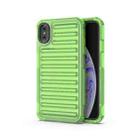 For iPhone XS Max High Transparency TPU Hybrid PC Airbag Phone Case(Transparent Green) - 1