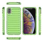 For iPhone XS Max High Transparency TPU Hybrid PC Airbag Phone Case(Transparent Green) - 2