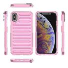 For iPhone XS Max High Transparency TPU Hybrid PC Airbag Phone Case(Pink) - 2