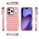 For iPhone 17 Pro High Transparency TPU Hybrid PC Airbag Phone Case(Peach Red) - 2