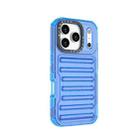 For iPhone 17 Pro High Transparency TPU Hybrid PC Airbag Phone Case(Transparent Blue) - 3
