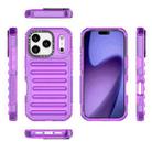 For iPhone 17 Pro High Transparency TPU Hybrid PC Airbag Phone Case(Transparent Purple) - 2
