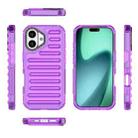 For iPhone 17 High Transparency TPU Hybrid PC Airbag Phone Case(Transparent Purple) - 2