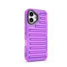 For iPhone 17 High Transparency TPU Hybrid PC Airbag Phone Case(Transparent Purple) - 3