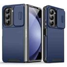 For Samsung Galaxy Z Fold5 Sliding Camshield TPU + PC Phone Case(Blue) - 1