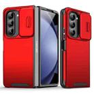 For Samsung Galaxy Z Fold5 Sliding Camshield TPU + PC Phone Case(Red) - 1