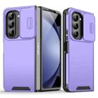 For Samsung Galaxy Z Fold5 Sliding Camshield TPU + PC Phone Case(Purple) - 1