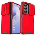 For Samsung Galaxy Z Flip7 Sliding Camshield TPU + PC Phone Case(Red) - 1