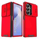For Samsung Galaxy Z Fold7 Sliding Camshield TPU + PC Phone Case(Red) - 1