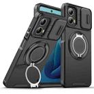 For Motorola Moto G 5G 2024 Sliding Camshield Ring Holder Phone Case(Black) - 1