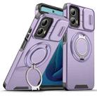 For Motorola Moto G 5G 2024 Sliding Camshield Ring Holder Phone Case(Purple) - 1