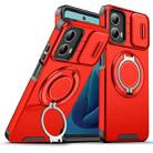 For Motorola Moto G 5G 2024 Sliding Camshield Ring Holder Phone Case(Red) - 1