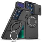 For Motorola Moto G Stylus 5G 2025 Sliding Camshield Ring Holder Phone Case(Black) - 1