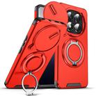 For Redmi Note 14 Pro 5G / 4G Sliding Camshield Ring Holder Phone Case(Red) - 1