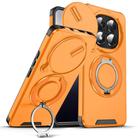 For Redmi Note 14 Pro 5G / 4G Sliding Camshield Ring Holder Phone Case(Orange) - 1