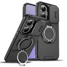 For Redmi Turbo 4 Pro / Poco F7 Sliding Camshield Ring Holder Phone Case(Black) - 1