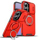 For Redmi Turbo 4 Pro / Poco F7 Sliding Camshield Ring Holder Phone Case(Red) - 1